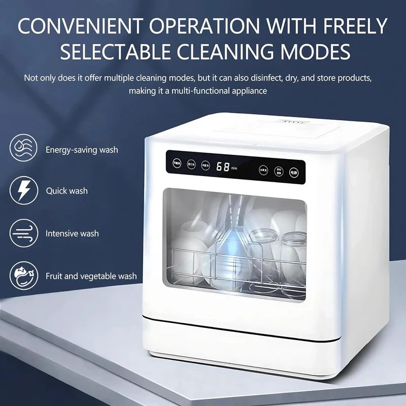 Compact Countertop Dishwasher Packing Eight Place Settings Five Heavy Duty Wash Cycles Dual Spray Arms And A Scalding Hot Rinse To Chop Through Stubborn Grime Without Breaking A Sweat