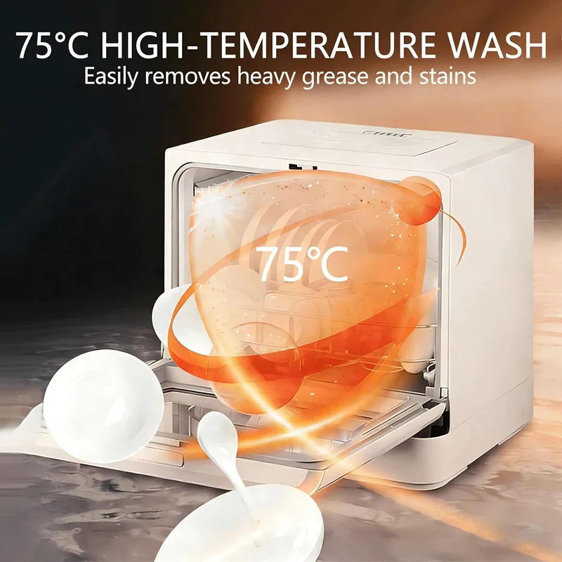 Compact Countertop Dishwasher Packing Eight Place Settings Five Heavy Duty Wash Cycles Dual Spray Arms And A Scalding Hot Rinse To Chop Through Stubborn Grime Without Breaking A Sweat