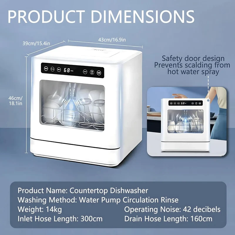 Compact Countertop Dishwasher Packing Eight Place Settings Five Heavy Duty Wash Cycles Dual Spray Arms And A Scalding Hot Rinse To Chop Through Stubborn Grime Without Breaking A Sweat