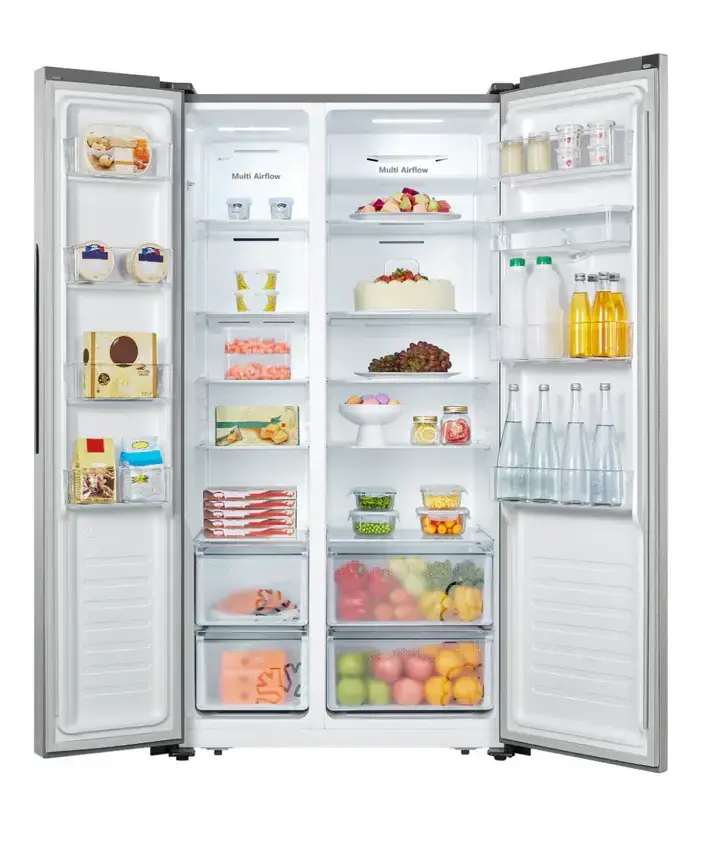 RS3P725NMI ثلاجة هايسنس سايد باي سايد + براد