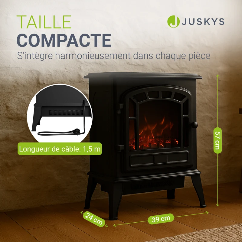 Elektrokamin 2000W mit Flammeneffekt