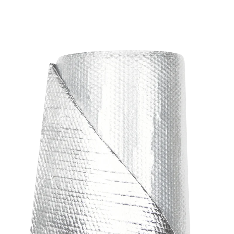 Isolierfolie auf Rolle 150cm x 50m x 2,7mm (metallisiertes PET + Luftpolsterfolie)