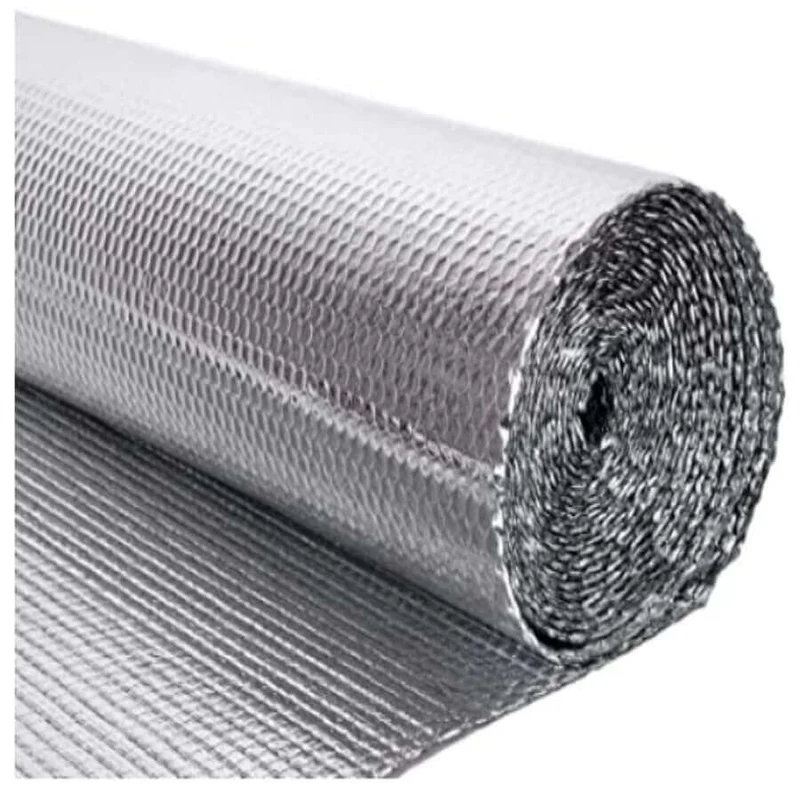 Isolierfolie auf Rolle 150cm x 100m x 3mm (Aluminium + Luftpolsterfolie + Aluminium)
