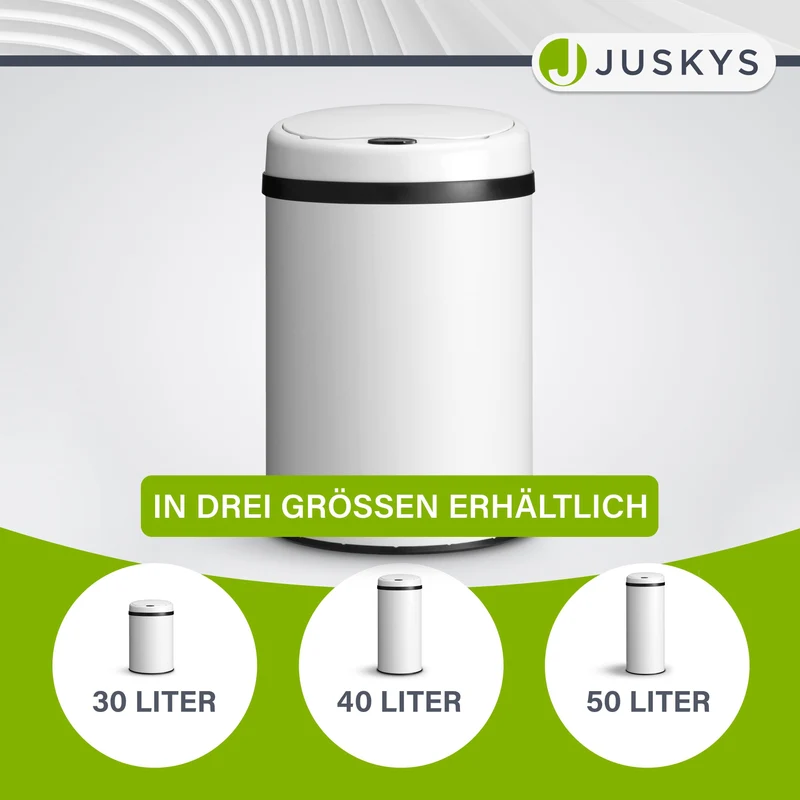 Runder Mülleimer mit Sensor
