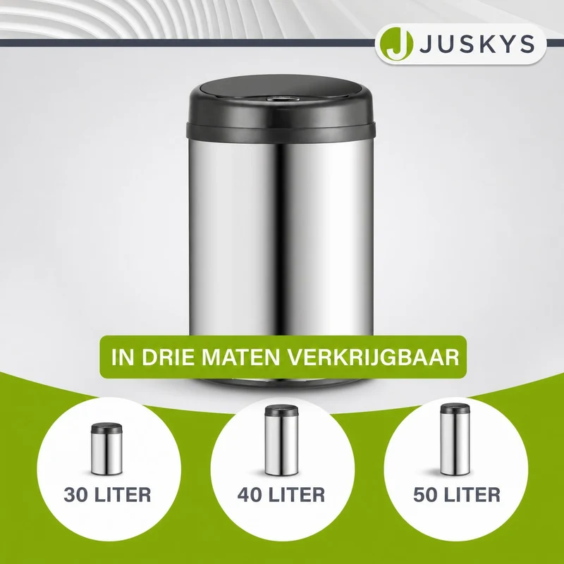 Runder Mülleimer mit Sensor
