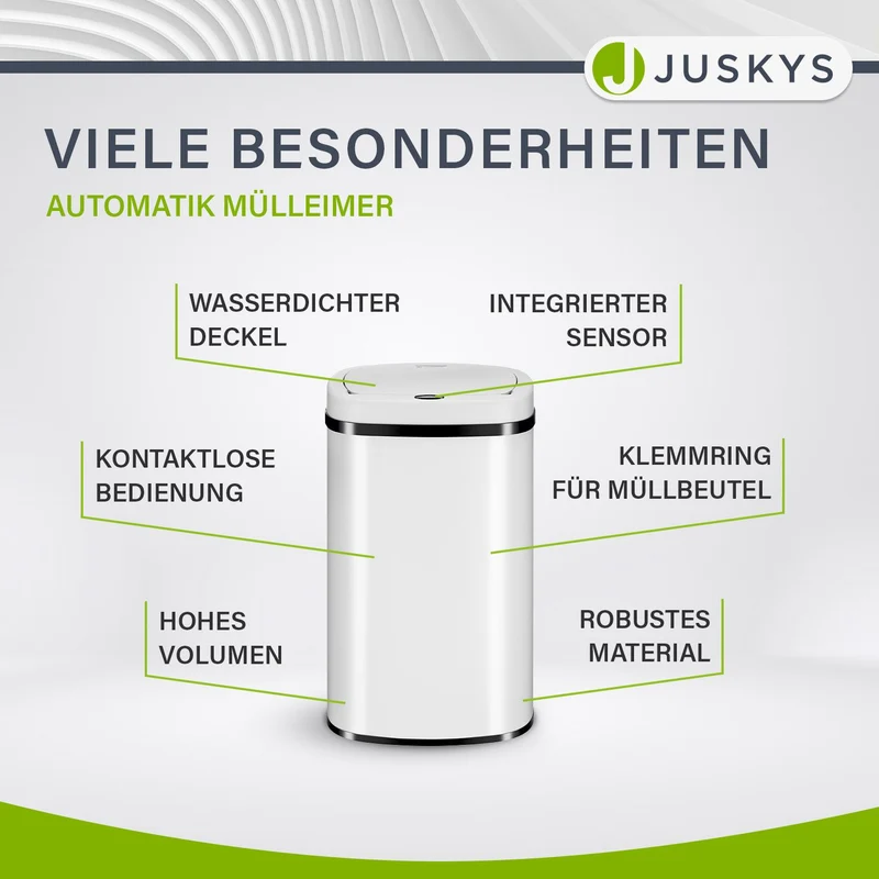 Rechteckiger Mülleimer mit Sensor