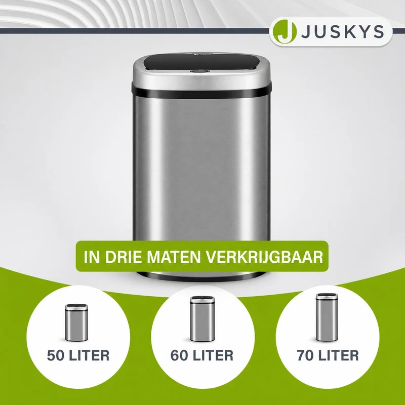Rechteckiger Mülleimer mit Sensor