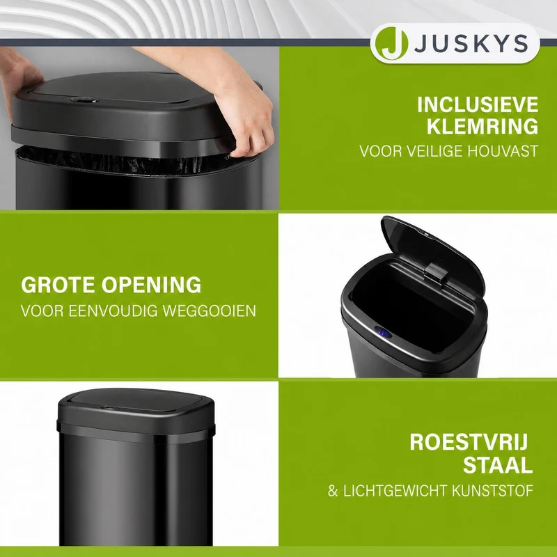 Rechteckiger Mülleimer mit Sensor