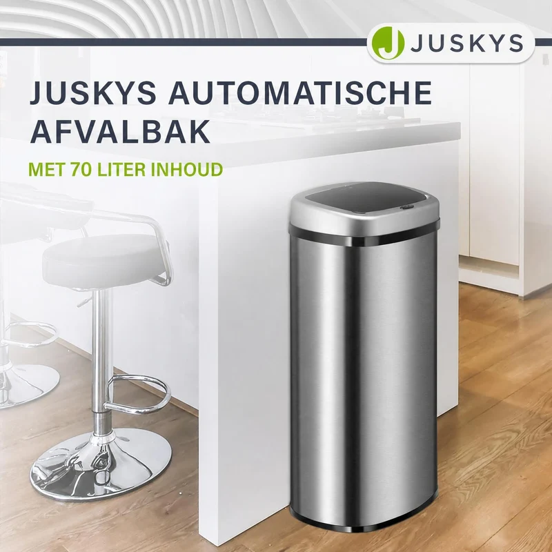 Rechteckiger Mülleimer mit Sensor