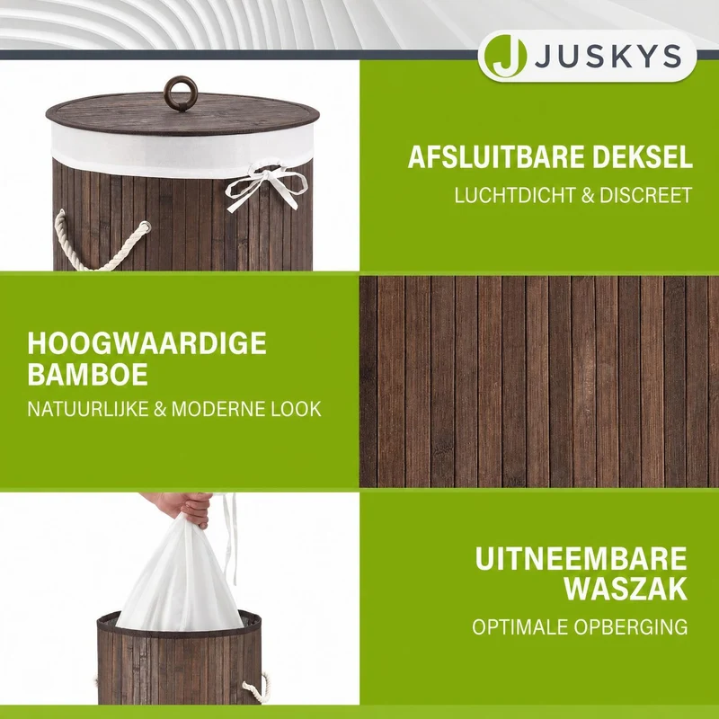 Bambus Wäschekorb Curly-Round