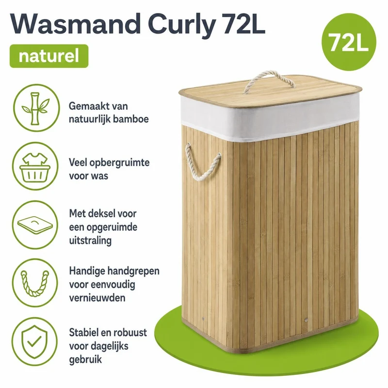 Bambus Wäschekorb Curly