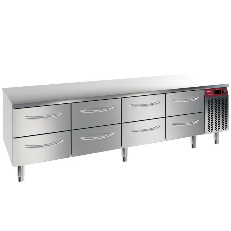 Kühlunterbau, 8x 1/2 Schubladen GN 1/1- h 100 mm - N77/R420G-9F