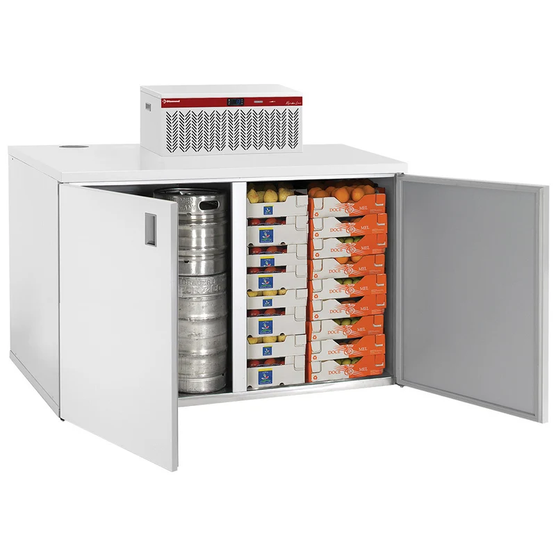 Gastro Kühltisch mit 3 Türen , 147 cm , +2 °C bis +8 °C, RBB/3_3_URA/P3-R2