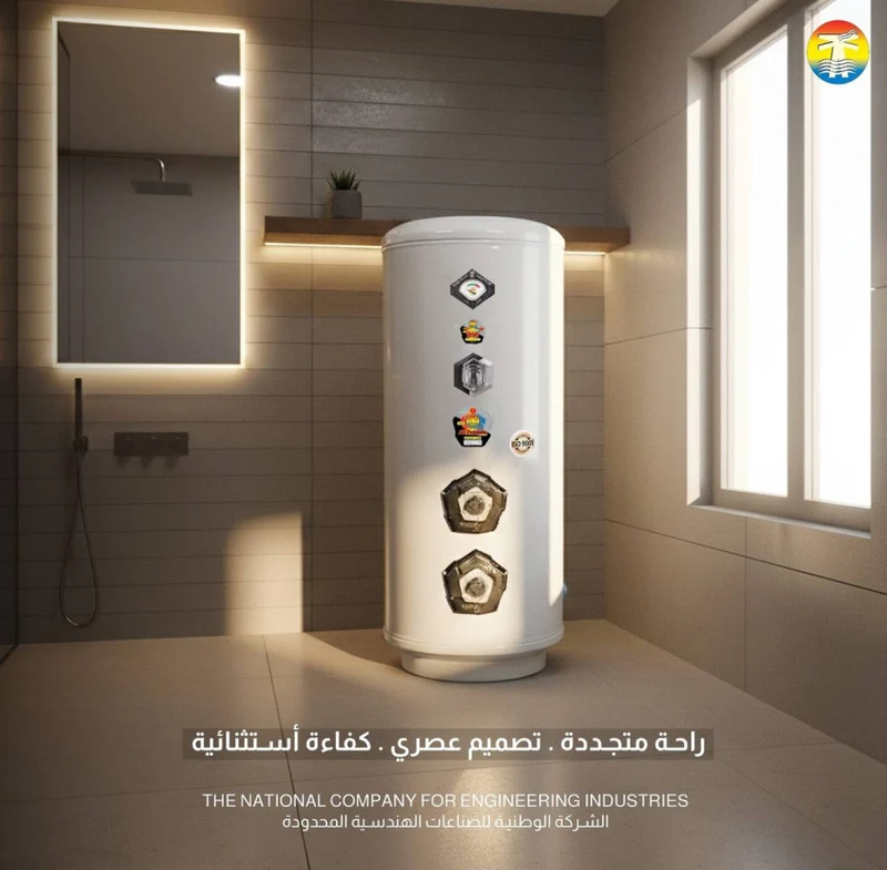سخان ماء كهربائي عمودي 120 لتر الطحان Al Tahhan Vertical Electric Water Heater – 120 Liters