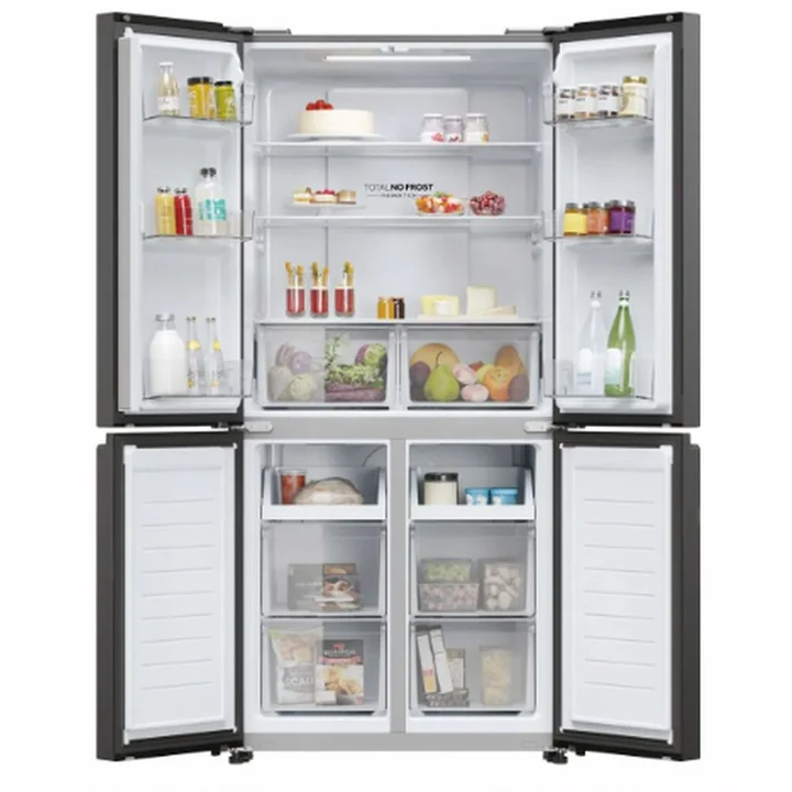 ثلاجة هاير - 4 ابواب - فضي - HRF-525SS