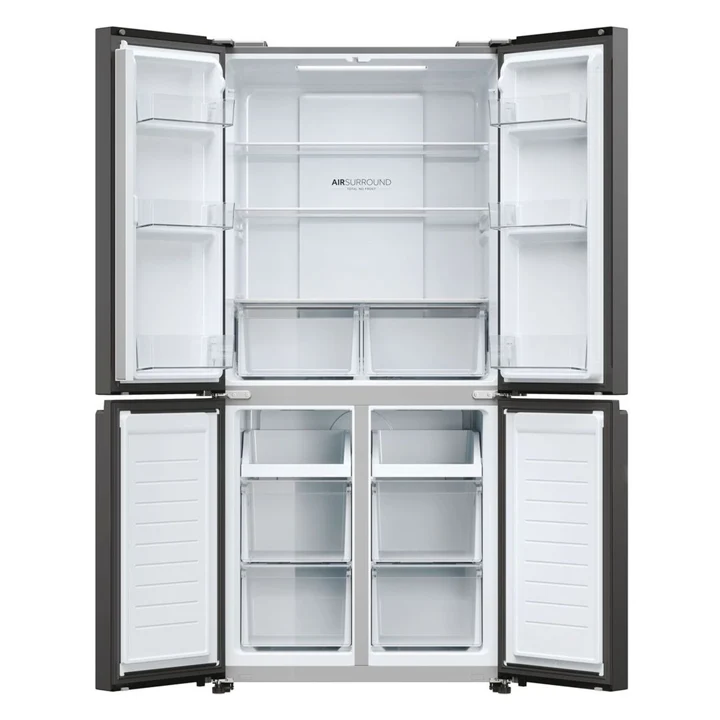 ثلاجة هاير - 4 ابواب - فضي - HRF-525SS