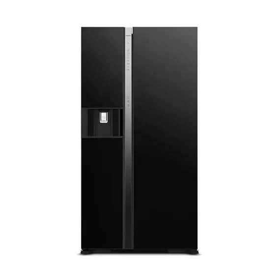هيتاشي R-SX700GPUQ0 573L زجاج أسود سايد باي سايد Hitachi R-SX700GPUQ0 573L Black Glass Side-by-Side