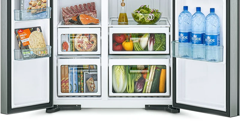 ثلاجة هيتاشي R-S700PUQ0 MGW - سايد باي سايد Hitachi R-S700PUQ0 MGW Side-by-Side Refrigerator