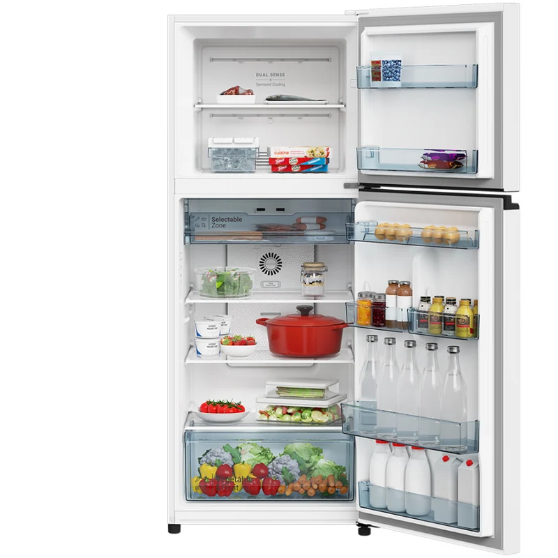 ثلاجة هيتاشي ببابين 18 قدم - ابيض- HRTN6408SPWH Hitachi 18 cu. ft. 2-Door Refrigerator - White