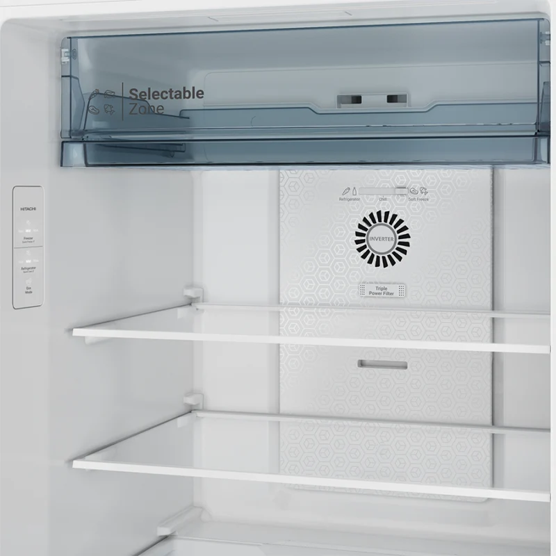ثلاجة هيتاشي ببابين 18 قدم - ابيض- HRTN6408SPWH Hitachi 18 cu. ft. 2-Door Refrigerator - White