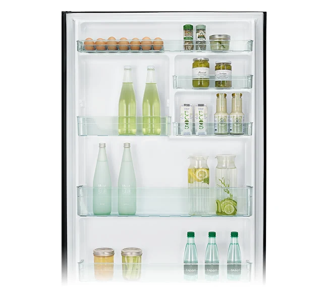 هيتاشي ثلاجة بابين 20 قدم ابيض زجاجي- HRTN7489DFGPGWQ Hitachi 2-door refrigerator, 20 cubic feet