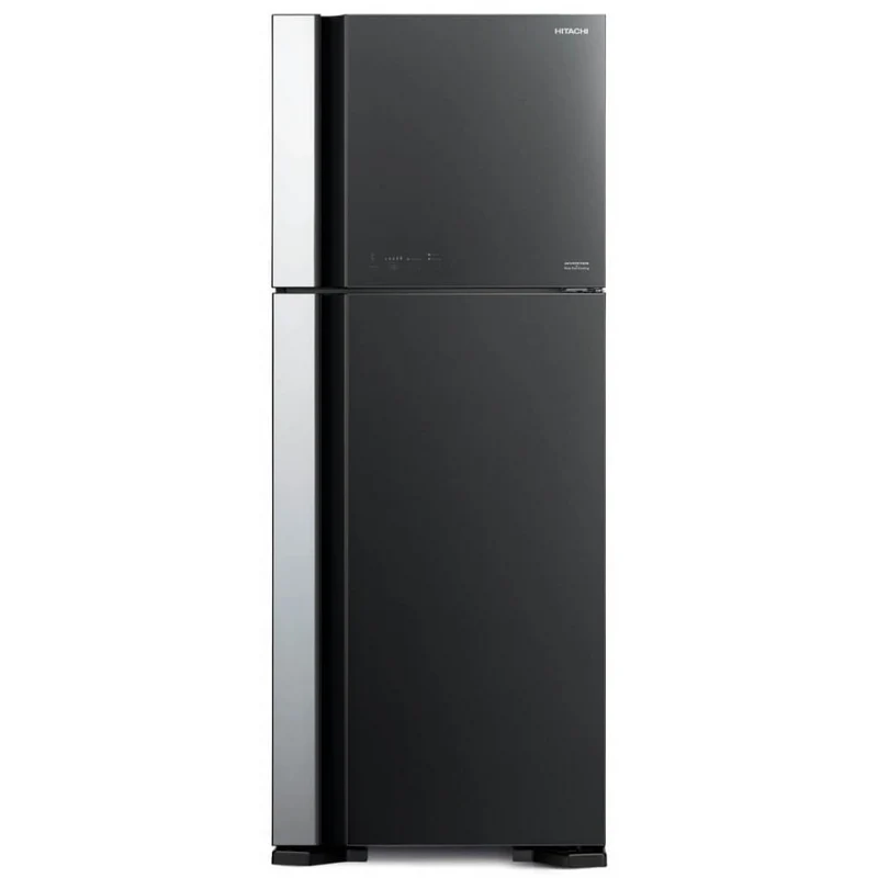 هيتاشي ثلاجة بابين 20 قدم فيلي زجاجي- HRTN7489DFGGRIQ Hitachi 2-door refrigerator, 20 cubic feet