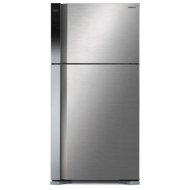 ثلاجة هيتاشي بابين 22 قدم ستيل HRTN8565DFBSLIQ Hitachi 2-Door Refrigerator - 22 cu ft Silver