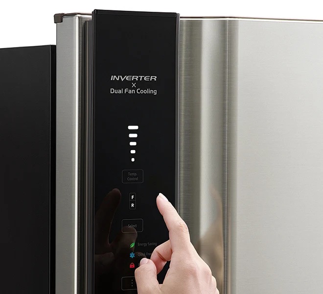 ثلاجة هيتاشي ببابين 24 قدم سلفر - R-V765PUQ7-1 BSL Hitachi 2-door refrigerator, 24 cubic feet