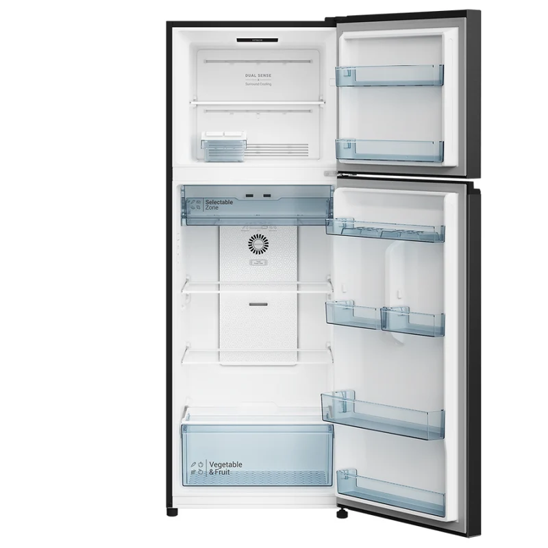 ثلاجة هيتاشي - 17 قدم زجاج اسود -HRTN6443SGBK Hitachi Refrigerator - 17 cu ft - Two Door Refrigerator -
