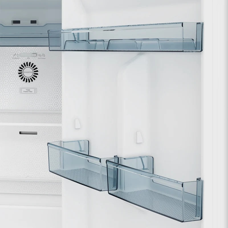 ثلاجة هيتاشي - 17 قدم زجاج اسود -HRTN6443SGBK Hitachi Refrigerator - 17 cu ft - Two Door Refrigerator -