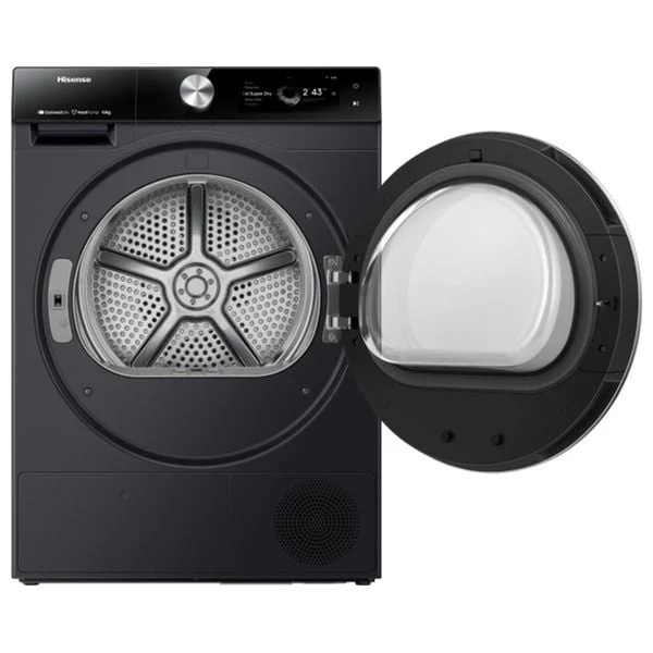 مجففة هايسنس فتحة جانبية - 10 كغم - DH7S107BB - اسود تيتانيوم Hisense Side Opening Dryer - 10 kg - DH7S107BB - Titanium Black