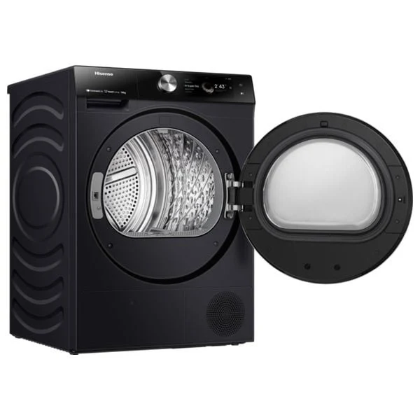 مجففة هايسنس فتحة جانبية - 10 كغم - DH7S107BB - اسود تيتانيوم Hisense Side Opening Dryer - 10 kg - DH7S107BB - Titanium Black