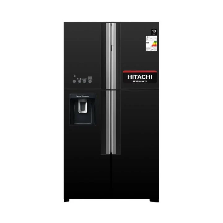 ثلاجة هيتاشي بأربعة أبواب R-W760PUQ7 GBK Hitachi 4-Door Refrigerator R-W760PUQ7 GBK