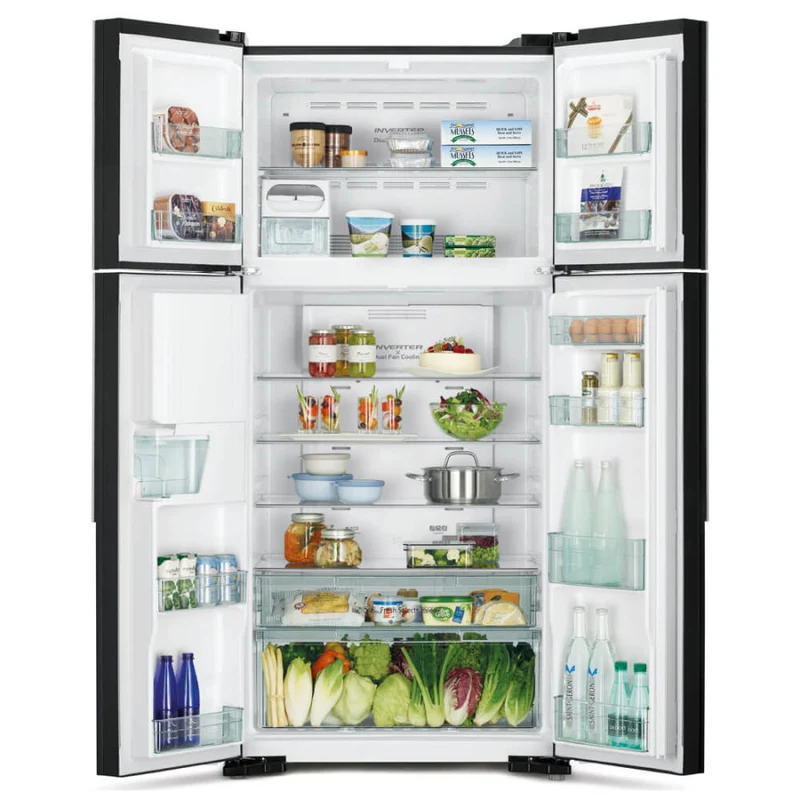 ثلاجة هيتاشي بأربعة أبواب R-W760PUQ7 GRD Hitachi 4-Door Refrigerator R-W760PUQ7 GRD
