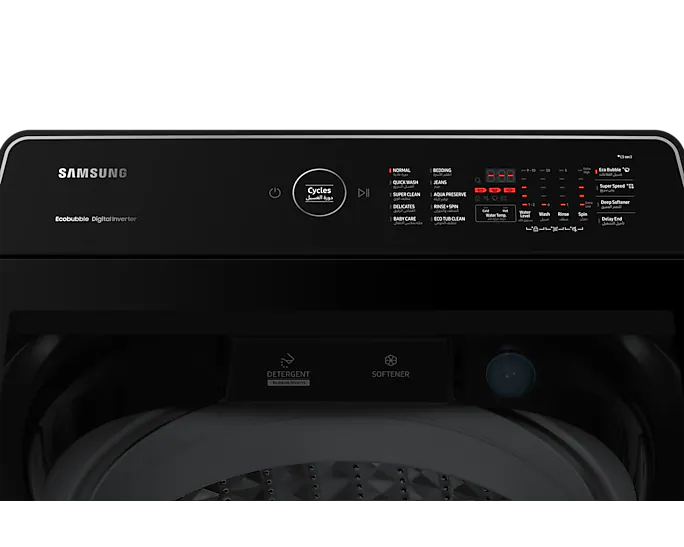 غسالة سامسونج Samsung التايلندي حجم 19كيلو موديل WA80F19S8BRQ
