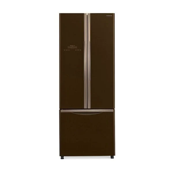 ثلاجة هيتاشي ذات التصميم الفرنسي - 18 قدم - R-WB550PUQ2 - بني زجاجي