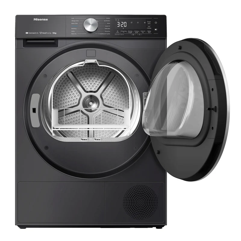 غسالة هايسنس فتحه جانبيه حجم 10 كيلو موديل WF5S1045BB