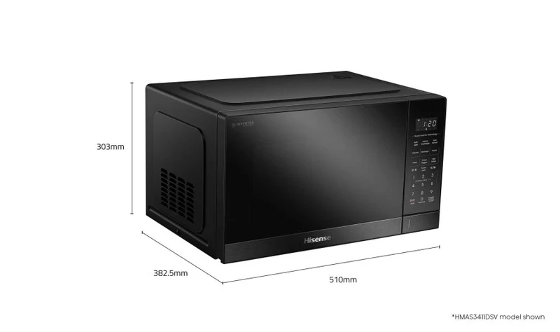 ميكروويف هايسنس – 34 لتر – 1000 واط – ستانلس ستيل Microwave - 34 Liters - 1000W - Stainless Steel