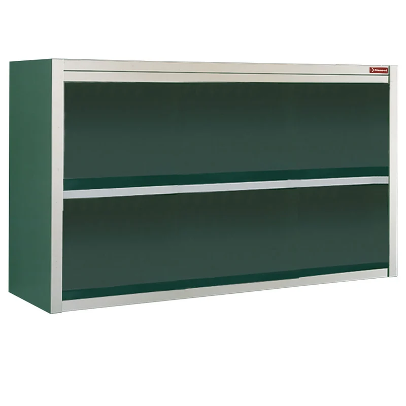 Edelstahl Wandhängeschrank offen , 100 cm breit , mit verstärktem Zwischenboden, PA100/U