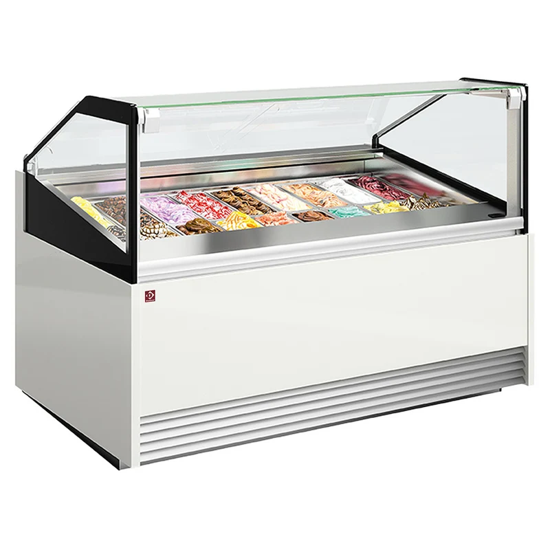 Speiseeisvitrine für 18 Eisschalen , Umluftkühlung , 1,60 m, OTTA16-V8