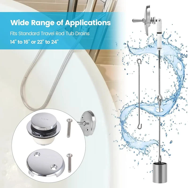 Heavy Duty Stainless Steel Bathtub Drain Replacement Assembly Straight Up Durable No Clog Nonsense Smooth Water Flow Rust Resistant Easy Snap Install Goes The Distance