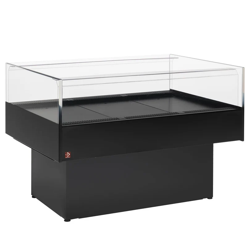 Kühltheke für Selbstbedienung "Panorama" - SCHWARZ - BN129/V-B5/T2