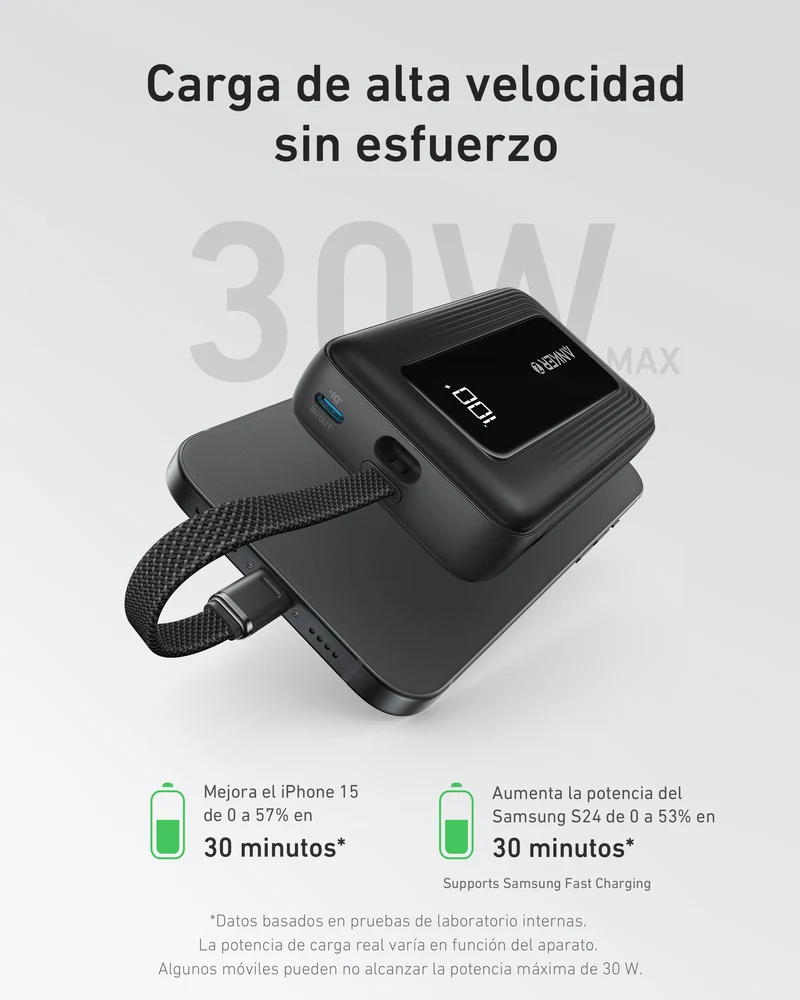 Anker Zolo Power Bank de 20,000 mAh y 30W
