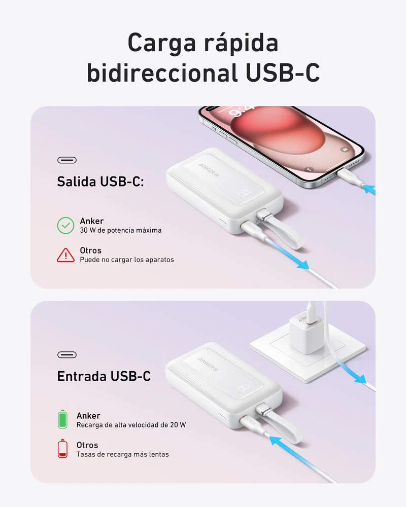 Anker Zolo Power Bank de 20,000 mAh y 30W