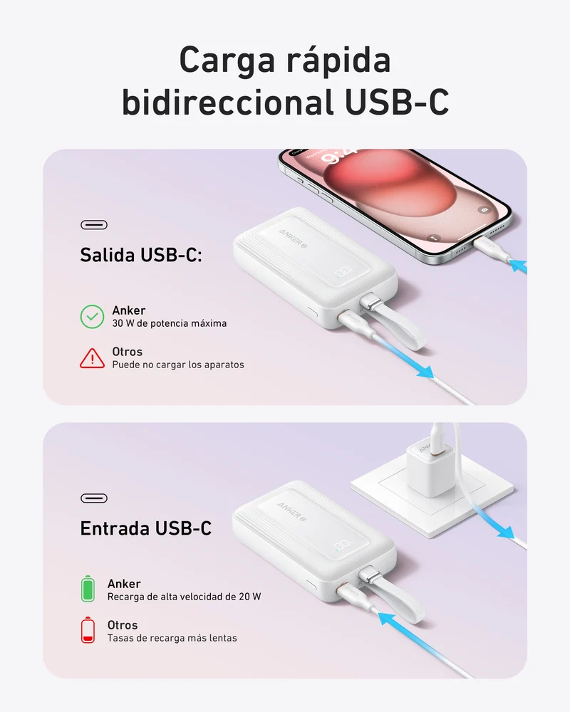 Anker Zolo Power Bank de 20,000 mAh y 30W