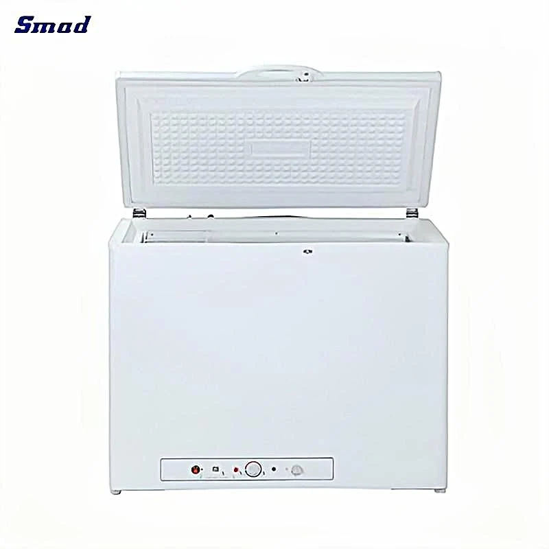 SMAD 2-in-1 Gas and Electric Freezer: 200L Capacity, -12°C Temperature, Easy to Clean, Adjustable Foot, Hanging Basket - Silent Operation, Eco-Friendly