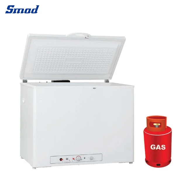 SMAD 2-in-1 Gas and Electric Freezer: 200L Capacity, -12°C Temperature, Easy to Clean, Adjustable Foot, Hanging Basket - Silent Operation, Eco-Friendly