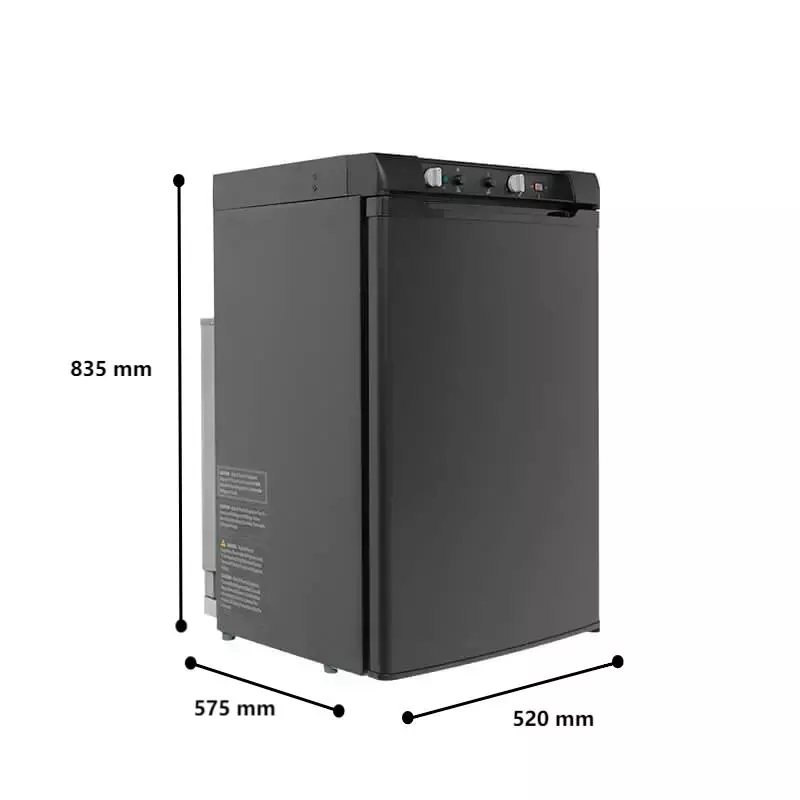 SMAD 100L 3-Way Fridge Freezer for Campervans, Caravans & Motorhomes | AC/DC/Propane Absorption Refrigerator