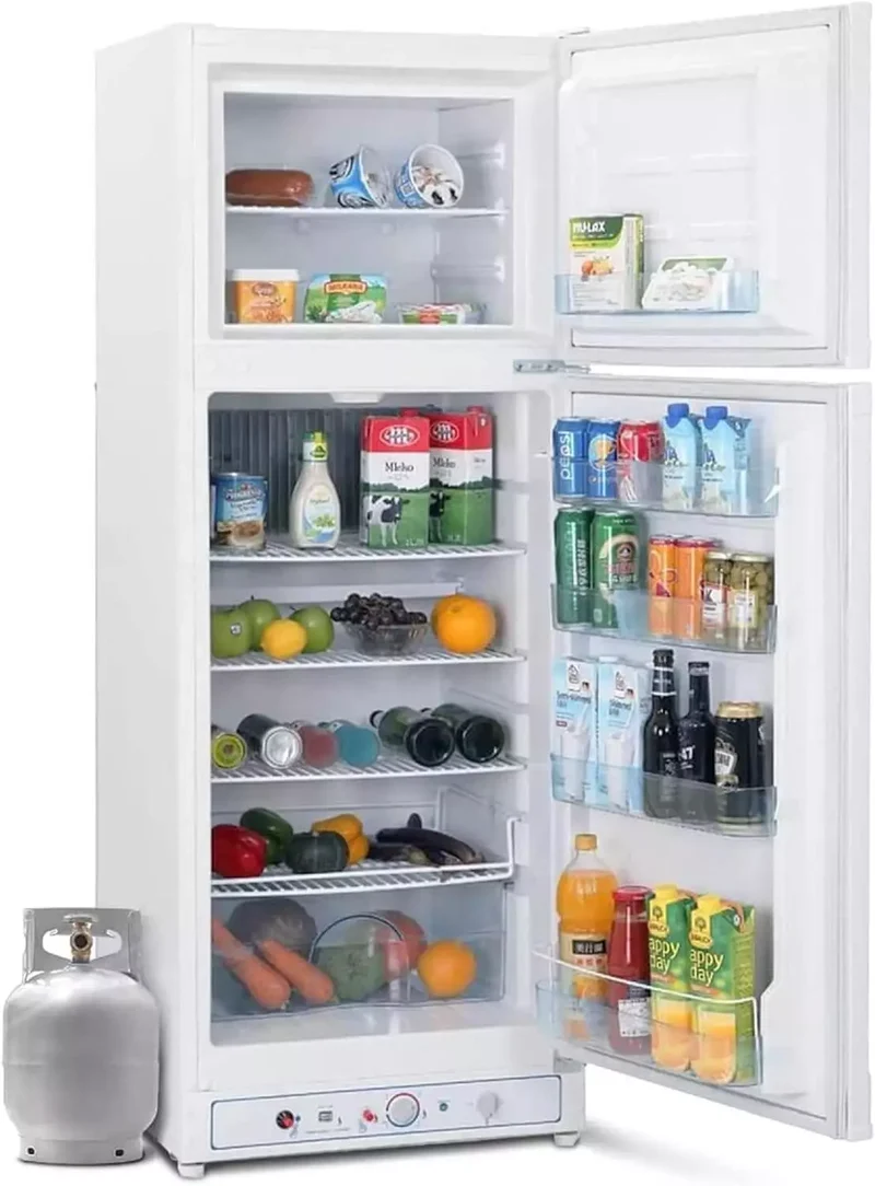 SMAD 265L LPG & AC Powered Gas Fridge with Freezer – Silent & Off-Grid Ready
