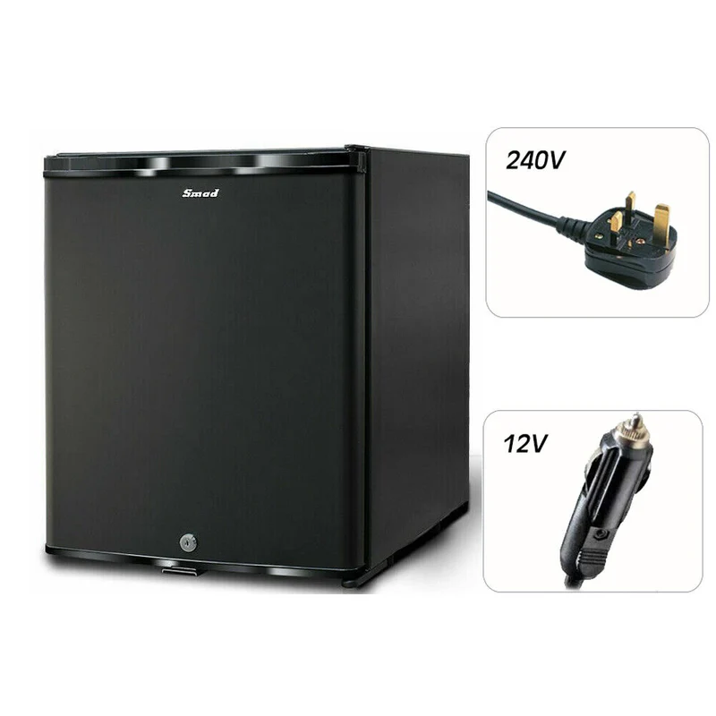 Smad Mini Absorption Fridge 30L – Compact & Lightweight, Silent Operation, With Lock – 12V DC / 230V AC – For Truck, Cabin, Office, Static Camping, Outdoor Use – 0–10°C